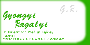 gyongyi ragalyi business card