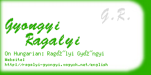 gyongyi ragalyi business card